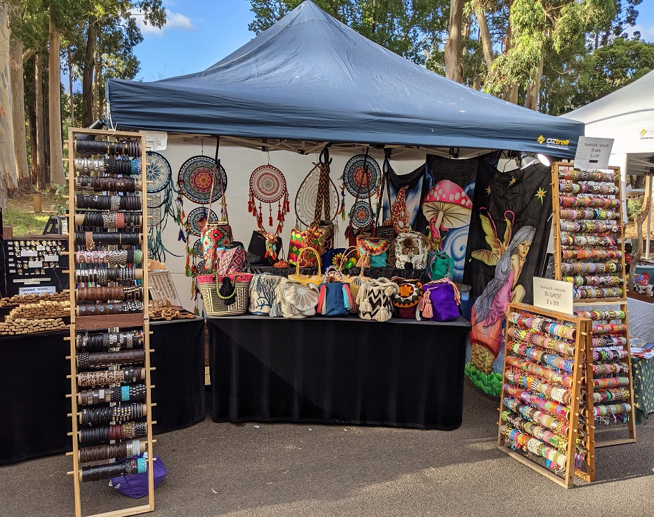 One of the many colourful stalls at the Market